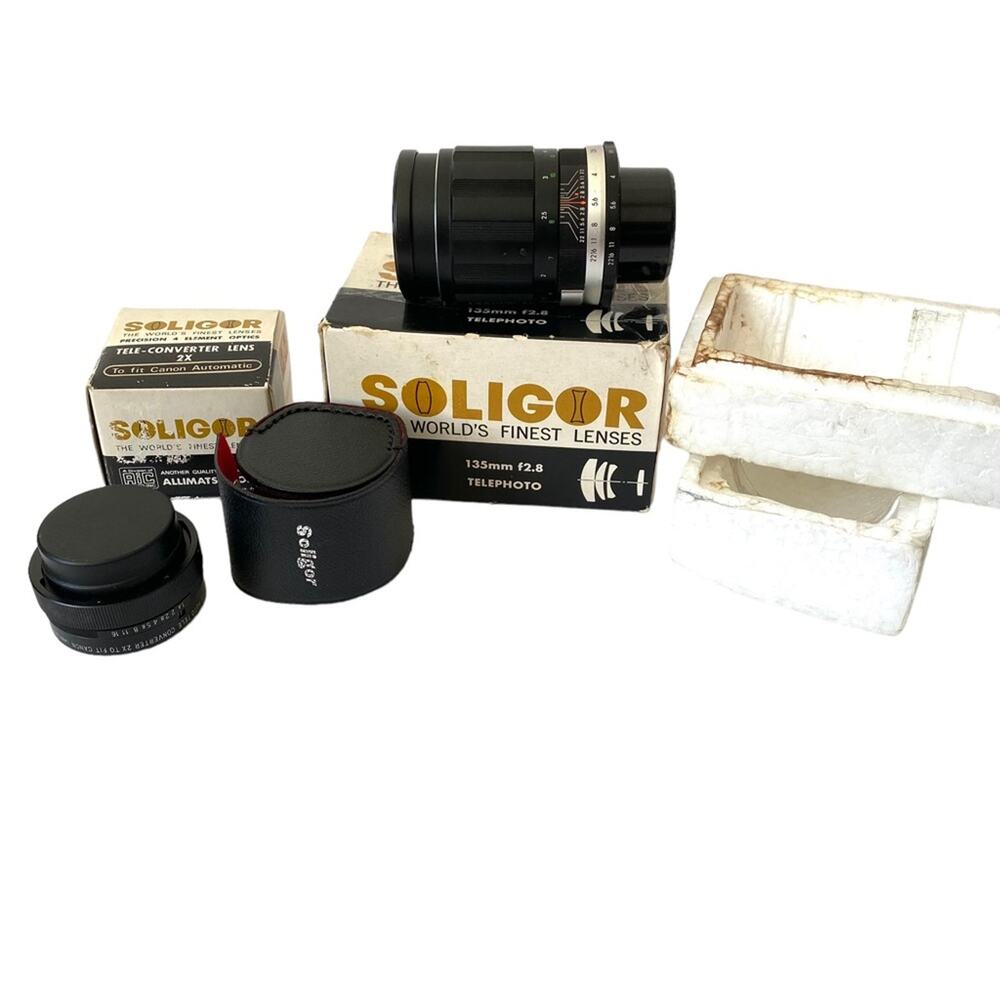 Soligor Telephoto Lens & Tele-Converter Alene Canon Camera Automatic Japan